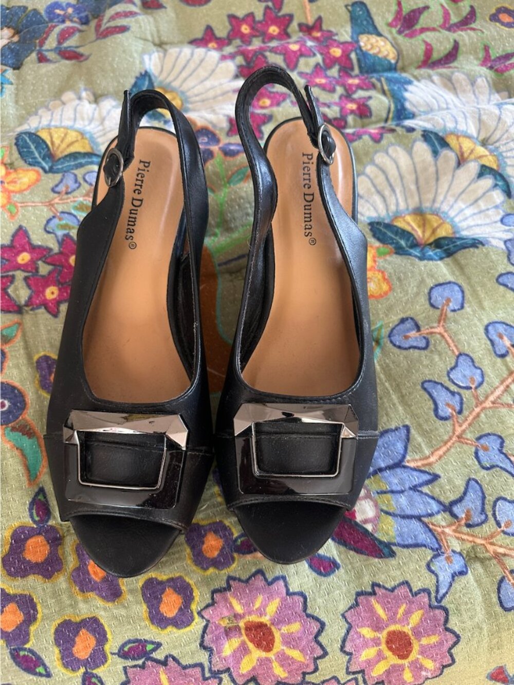 Pierre Dumas Slingback Wedges, Vegan Leather